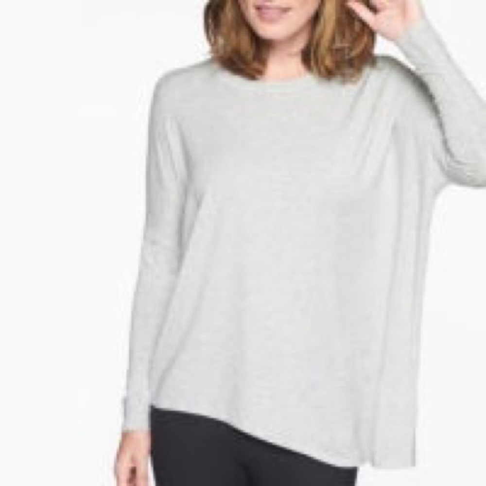 Athleta Light Gray Cloudlight Relaxed Asymmetric … - image 1
